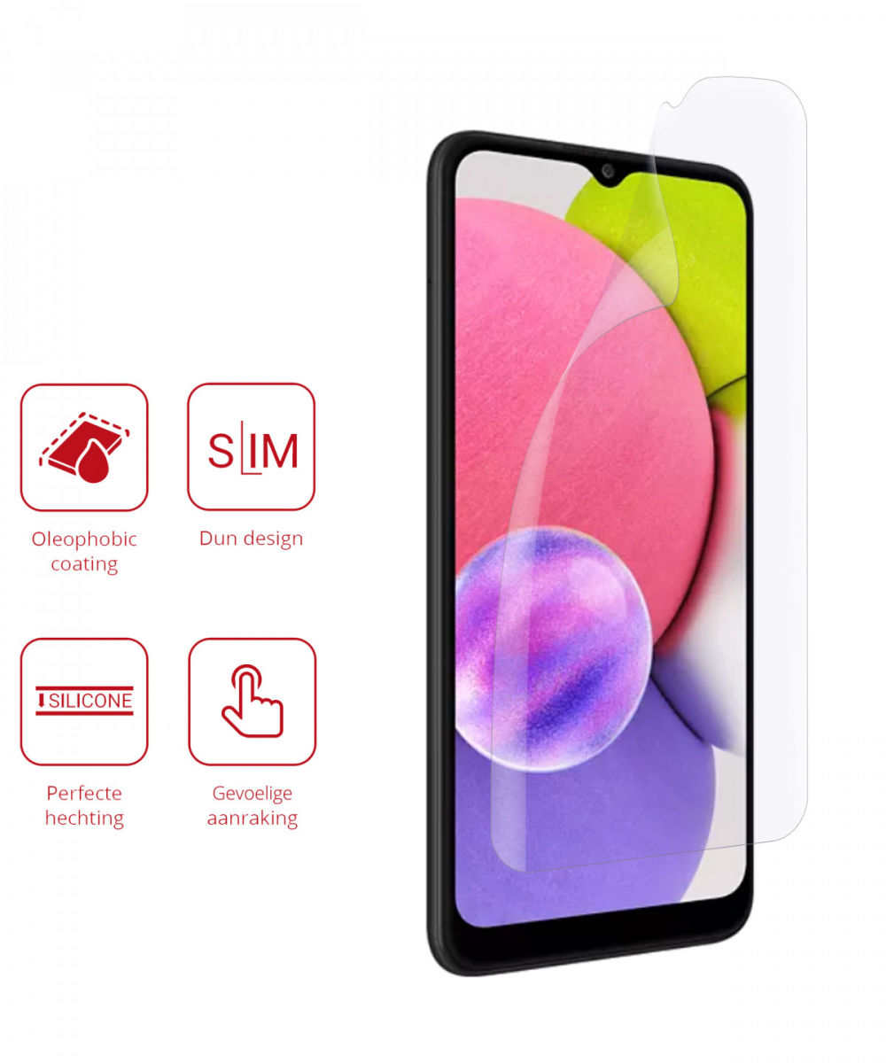 Rosso Samsung Galaxy A03S Ultra Clear Screen Protector Duo Pack afbeelding 2