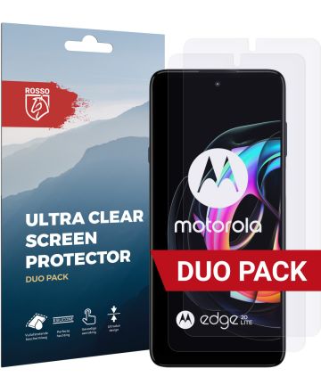 Rosso Motorola Edge 20 Lite Ultra Clear Screen Protector Duo Pack Screen Protectors