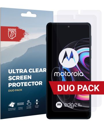 Rosso Motorola Edge 20 Pro Ultra Clear Screen Protector Duo Pack Screen Protectors
