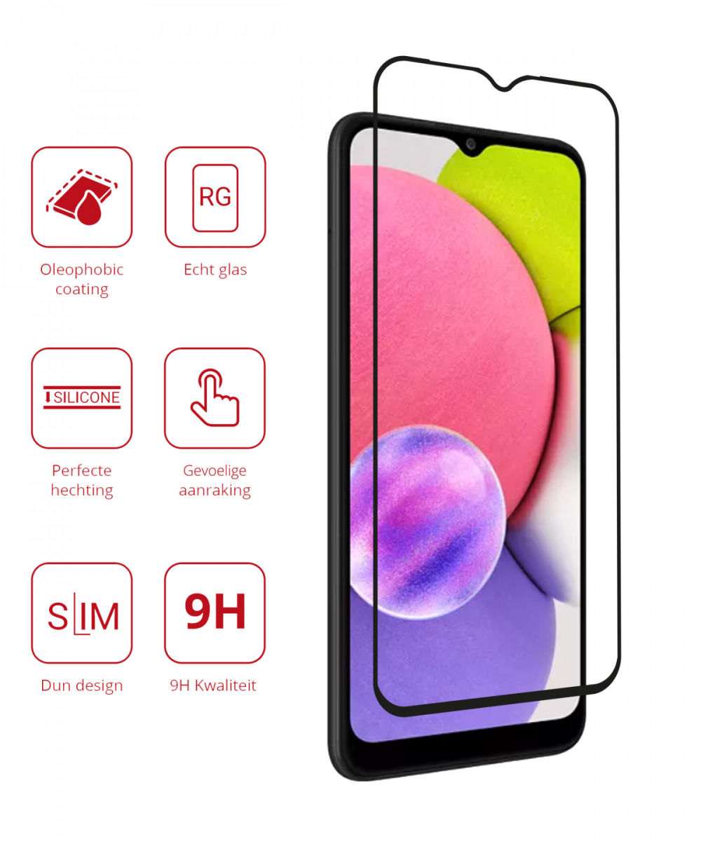 Rosso Samsung Galaxy A03S 9H Tempered Glass Screen Protector afbeelding 2