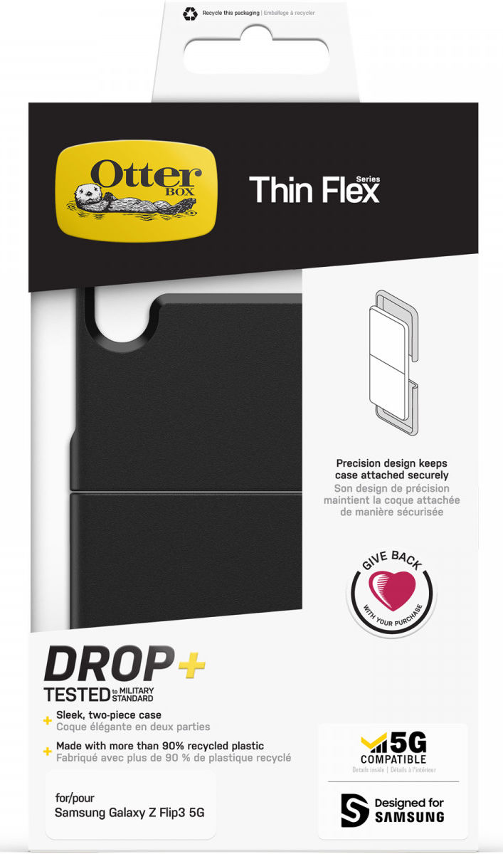 OtterBox Thin Flex Samsung Galaxy Z Flip 3 Hoesje Back Cover Zwart afbeelding 10