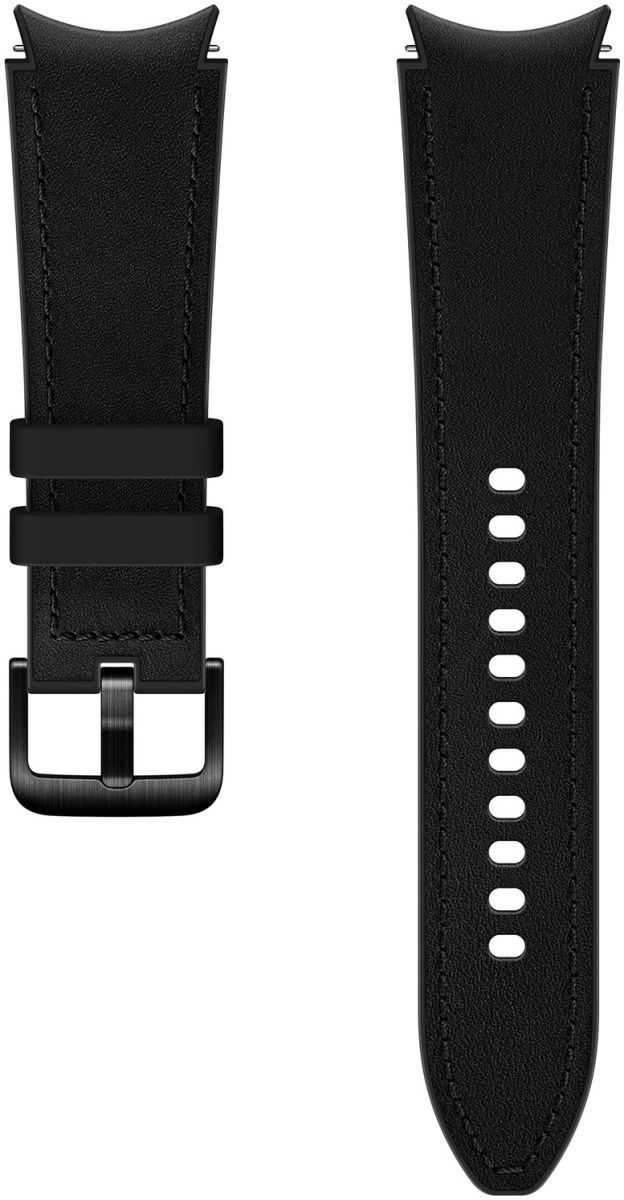 Origineel Samsung Universeel Watch 20MM Bandje Hybrid Leer Zwart (M/L) afbeelding 1