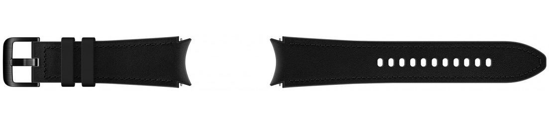 Origineel Samsung Universeel Watch 20MM Bandje Hybrid Leer Zwart (M/L) afbeelding 2