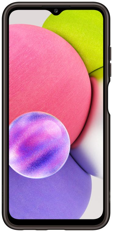 Origineel Samsung Galaxy A03S Hoesje Soft Clear Cover Zwart afbeelding 3