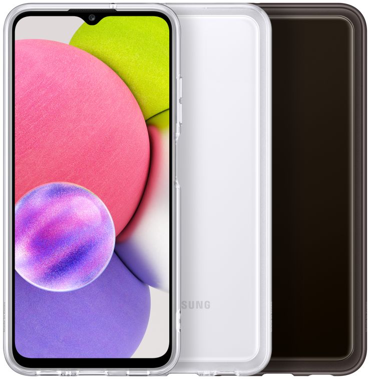 Origineel Samsung Galaxy A03S Hoesje Soft Clear Cover Zwart afbeelding 5
