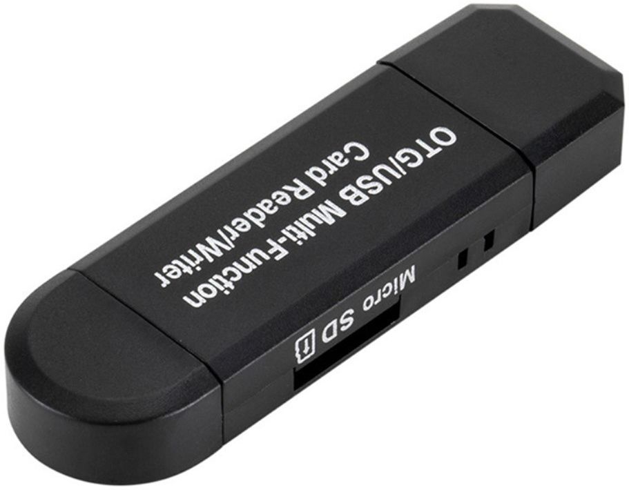On The Go Geheugenkaartlezer USB 2.0 / MicroUSB Cardreader afbeelding 2