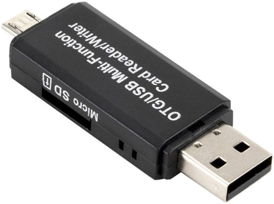 On The Go Geheugenkaartlezer USB 2.0 / MicroUSB Cardreader afbeelding 7