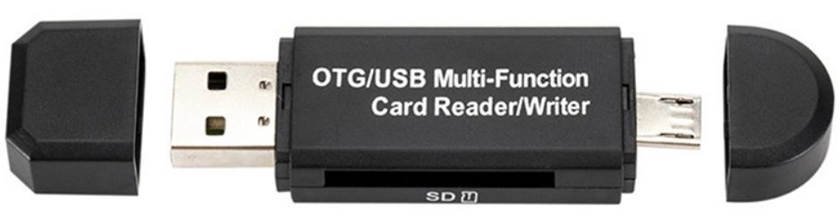 On The Go Geheugenkaartlezer USB 2.0 / MicroUSB Cardreader afbeelding 3