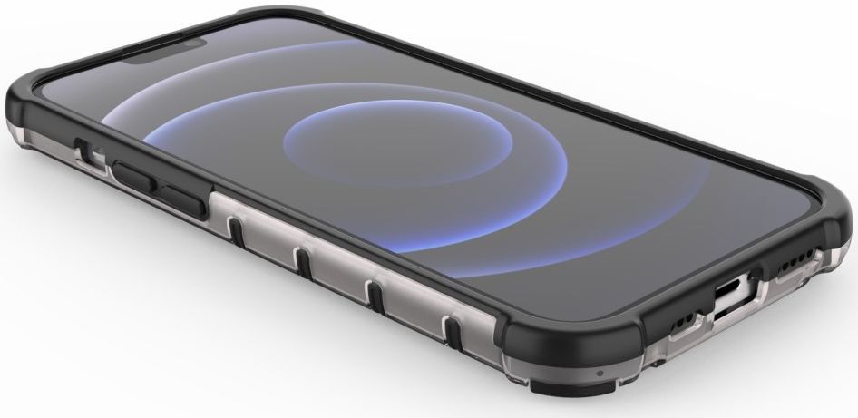 Apple iPhone 13 Pro Hybride Honinggraat Hoesje Grijs afbeelding 11