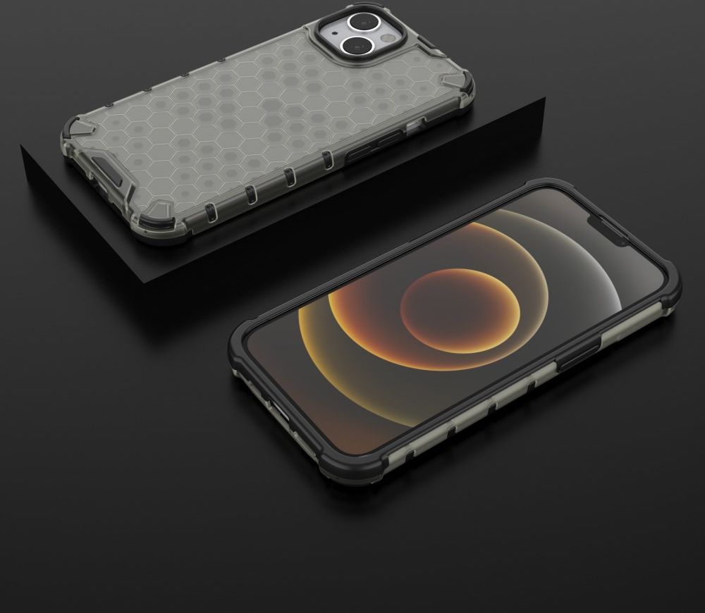 Apple iPhone 13 Hybride Honinggraat Hoesje Zwart afbeelding 5