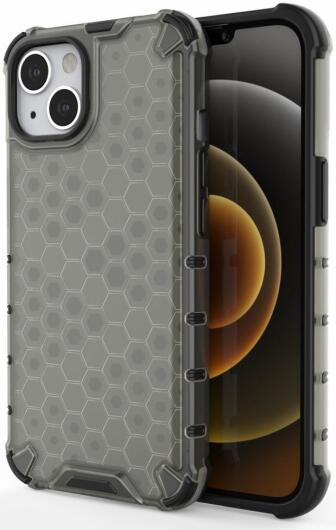 Apple iPhone 13 Hybride Honinggraat Hoesje Zwart afbeelding 1