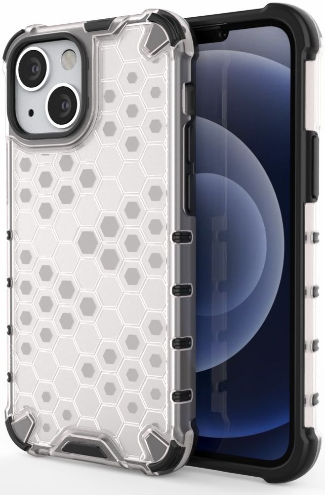 Apple iPhone 13 Mini Hybride Honinggraat Hoesje Grijs afbeelding 1