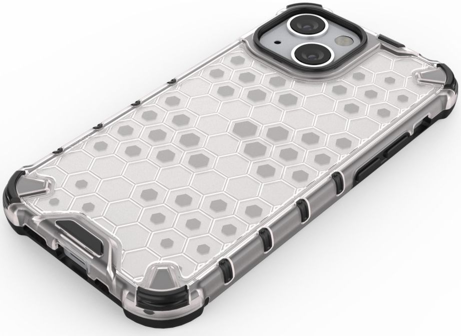 Apple iPhone 13 Mini Hybride Honinggraat Hoesje Grijs afbeelding 11