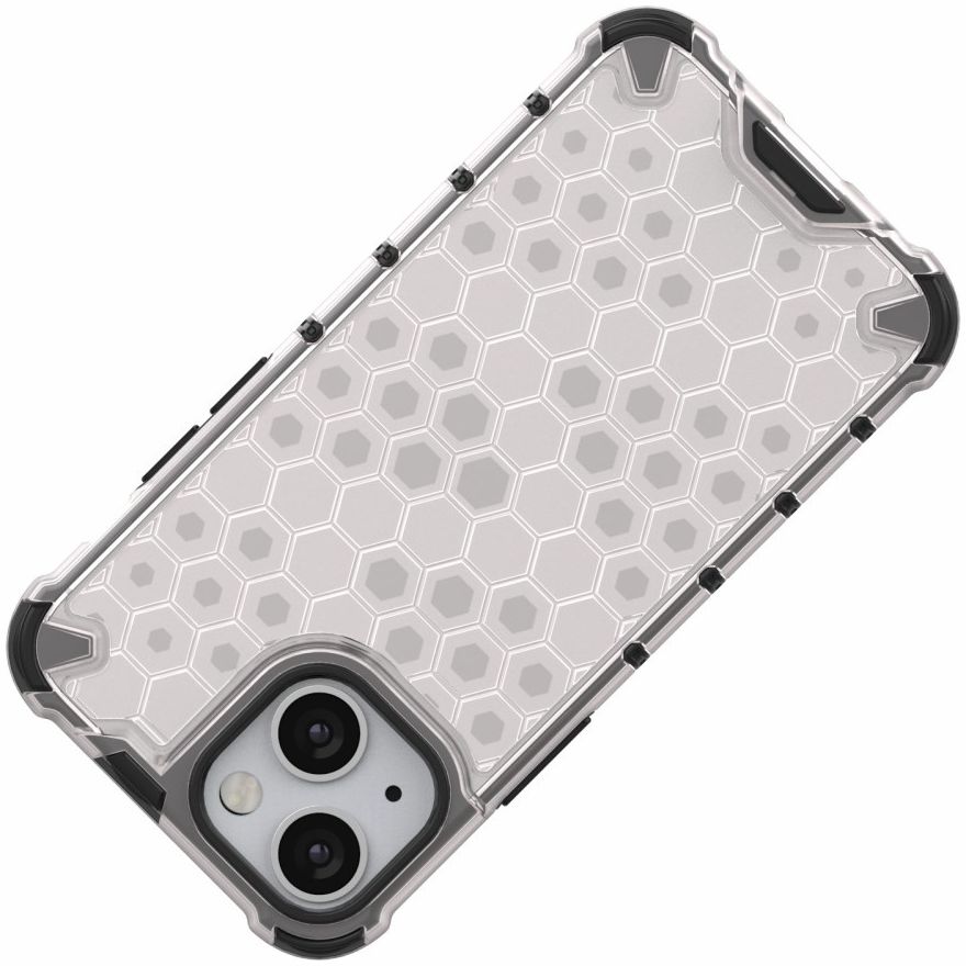 Apple iPhone 13 Mini Hybride Honinggraat Hoesje Grijs afbeelding 12