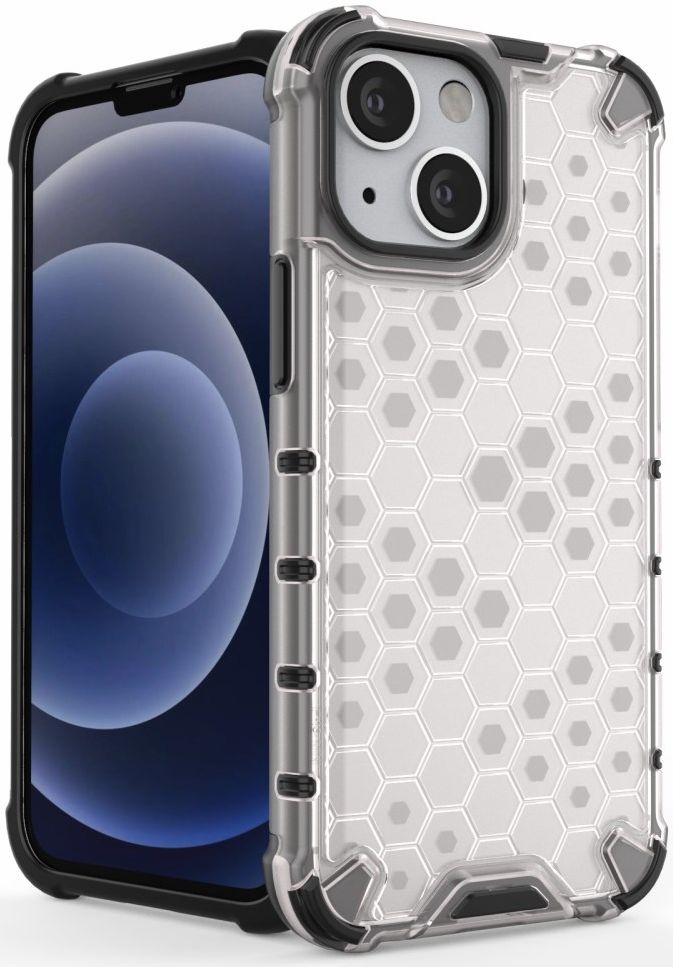Apple iPhone 13 Mini Hybride Honinggraat Hoesje Grijs afbeelding 7