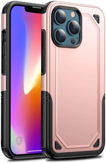 Apple iPhone 13 Mini Hoesje Hybride Back Cover Rose Goud afbeelding 1