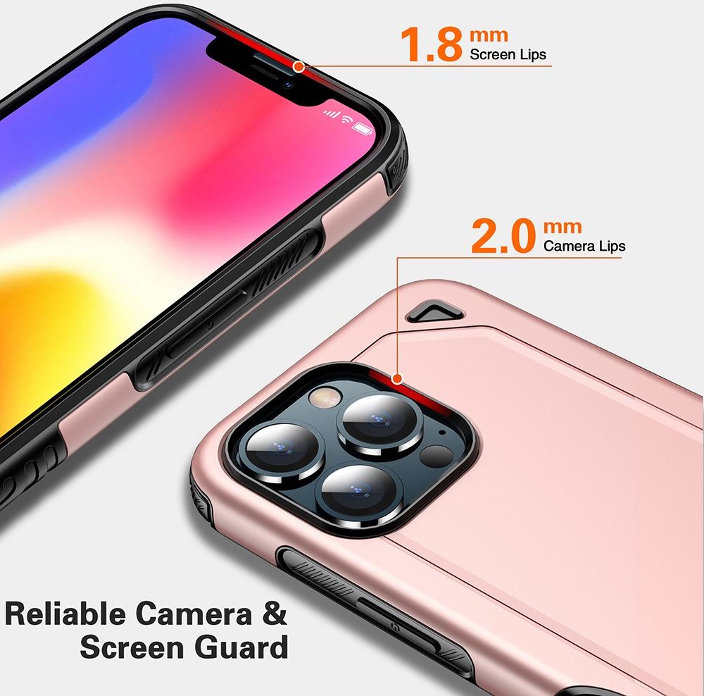 Apple iPhone 13 Pro Max Hoesje Hybride Back Cover Zilver afbeelding 5