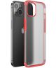 Apple iPhone 13 Mini Hoesje Hybride Back Cover Mat Transparant Rood