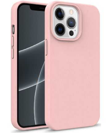 Apple iPhone 13 Pro Max Hoesje Flexibel en Dun TPU Back Cover Roze Hoesjes
