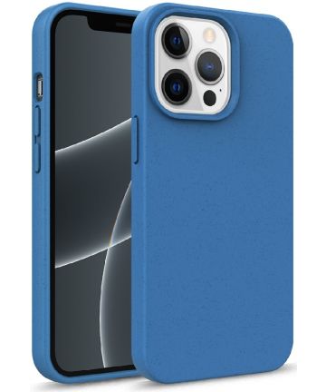 Apple iPhone 13 Pro Max Hoesje Flexibel en Dun TPU Back Cover Blauw Hoesjes