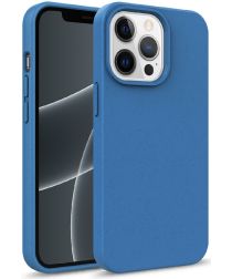 Apple iPhone 13 Pro Hoesje Flexibel en Dun TPU Back Cover Blauw