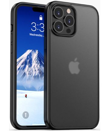 iPaky Apple iPhone 13 Pro Max Hoesje Hybride Back Cover Zwart Hoesjes