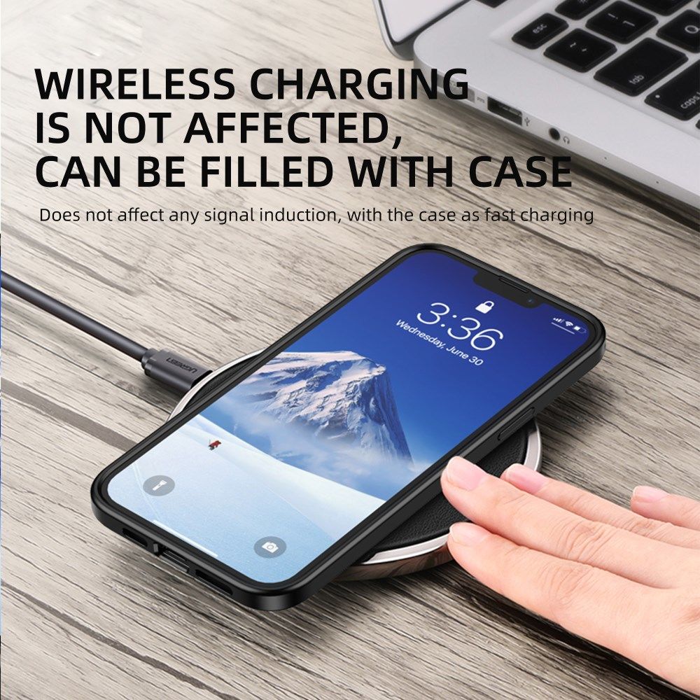 iPaky Apple iPhone 13 Pro Max Hoesje Hybride Back Cover Zwart afbeelding 7