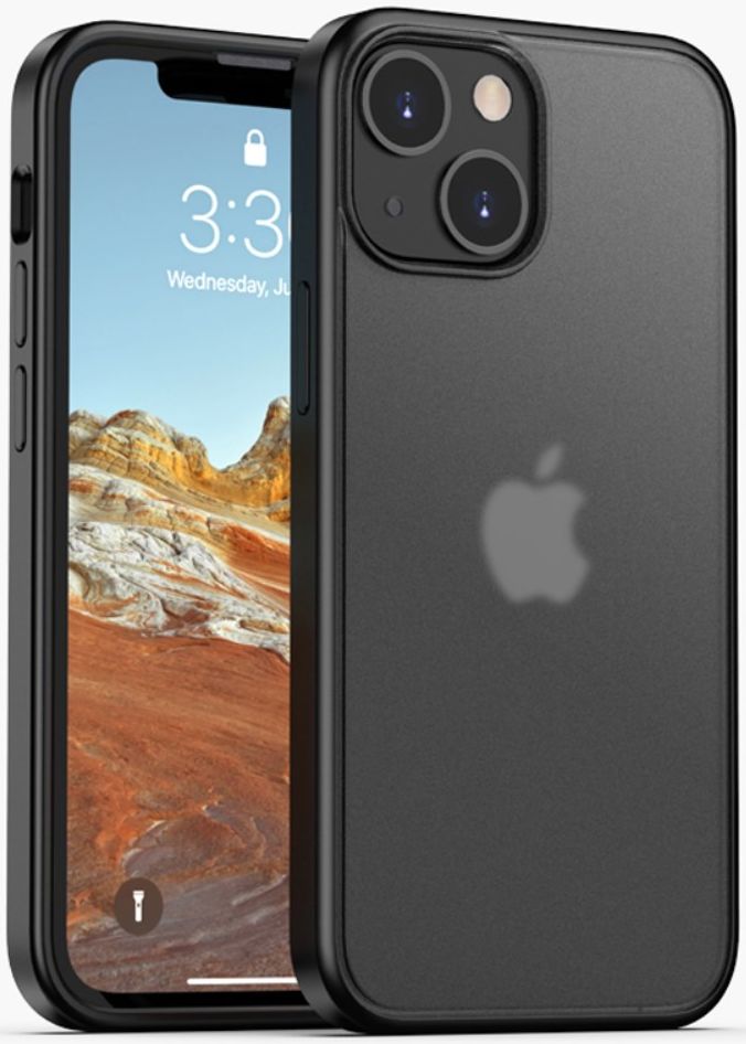 iPaky Apple iPhone 13 Hoesje Hybride Back Cover Zwart afbeelding 1