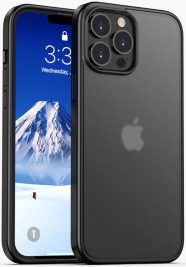 iPaky Apple iPhone 13 Pro Hoesje Hybride Back Cover Zwart afbeelding 1