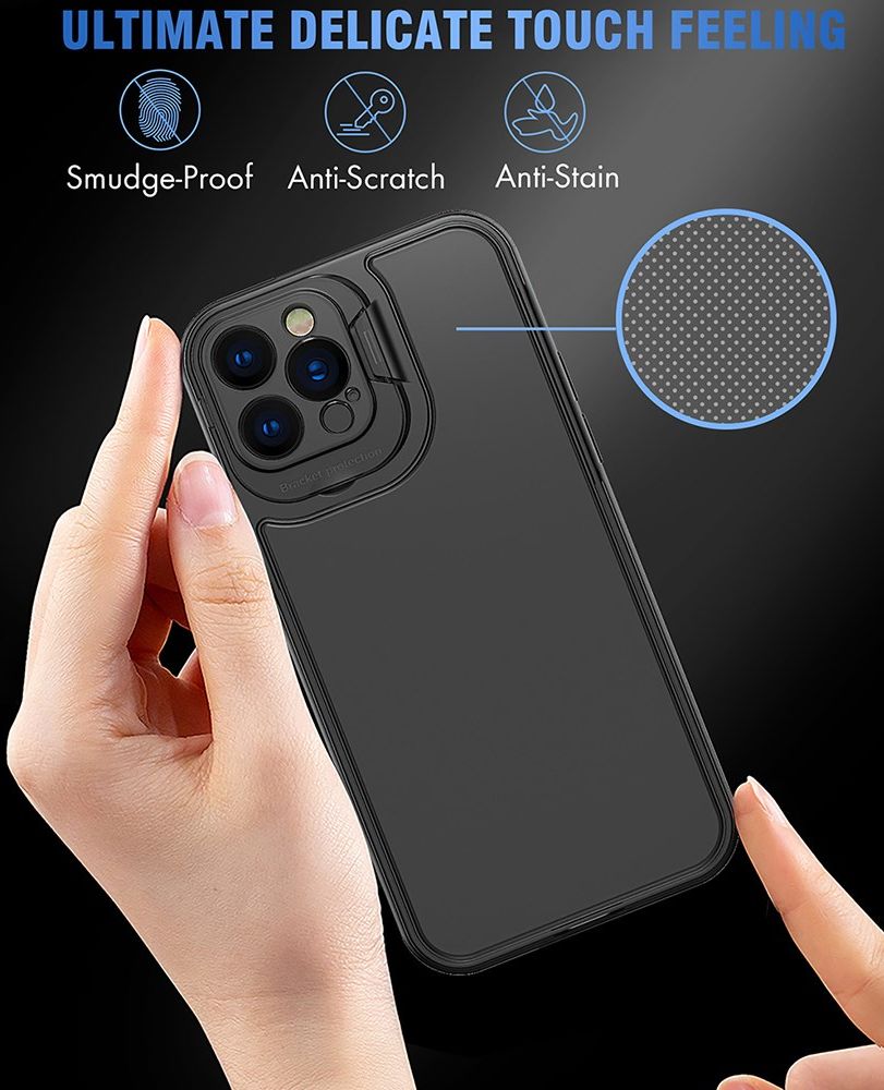 Apple iPhone 13 Pro Max Hoesje met Camera Protector Kickstand Zwart afbeelding 5