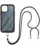 Apple iPhone 13 Pro Max Hoesje met Koord Back Cover Keycord Zwart