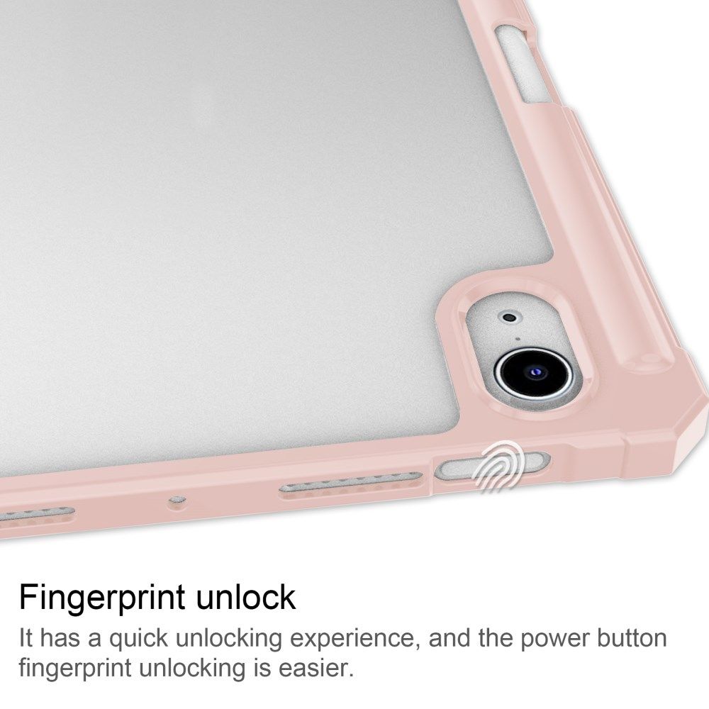 Apple iPad Mini 6 Hoes Tri-Fold Book Case Transparant/Roze afbeelding 6
