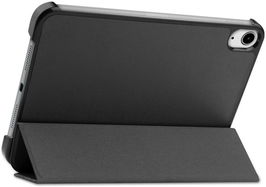 Apple iPad Mini 6 Hoesje Tri-Fold Book Case met Standaard Zwart afbeelding 2