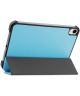 Apple iPad Mini 6 Hoesje Tri-Fold Book Case met Standaard Licht Blauw