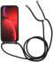 Apple iPhone 13 Hoesje Back Cover Flexibel TPU met Koord Zwart afbeelding 2