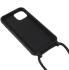 Apple iPhone 13 Hoesje Back Cover Flexibel TPU met Koord Zwart afbeelding 5