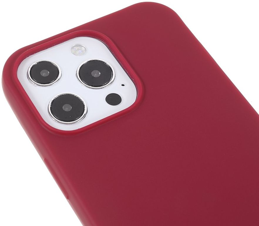 Apple iPhone 13 Pro Max Hoesje Back Cover Flexibel TPU Koord Rood afbeelding 4