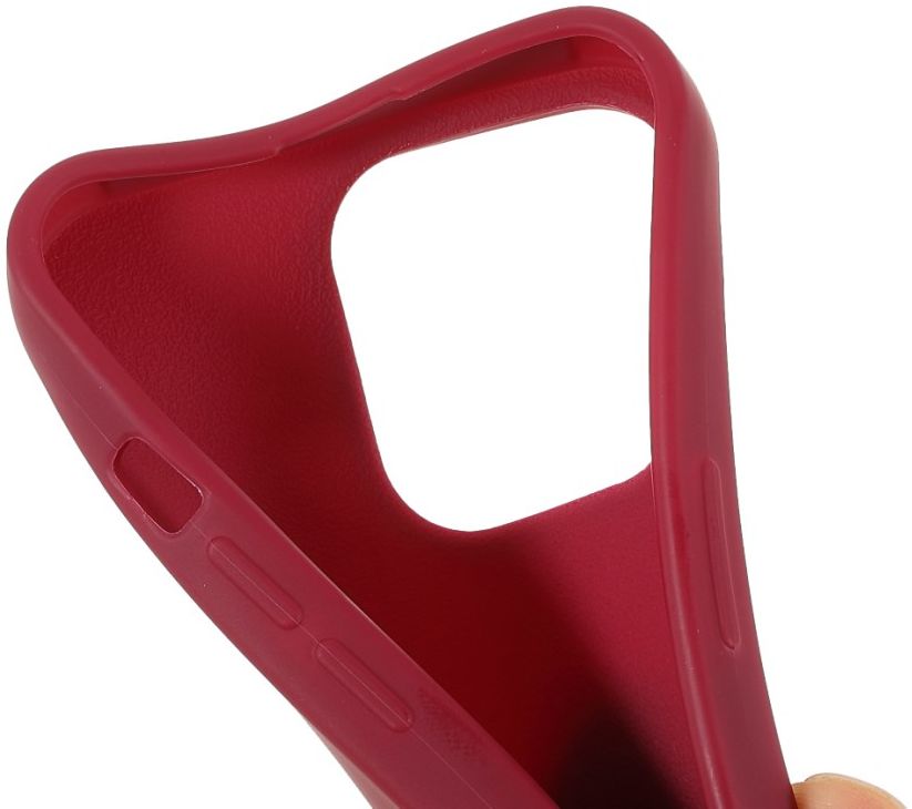 Apple iPhone 13 Pro Max Hoesje Back Cover Flexibel TPU Koord Rood afbeelding 6