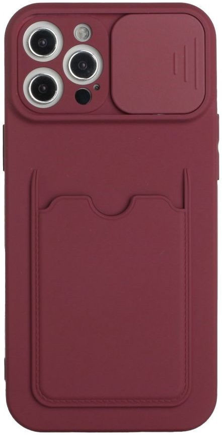 Apple iPhone 13 Hoesje met Koord Camera Slider Back Cover Bordeaux afbeelding 2