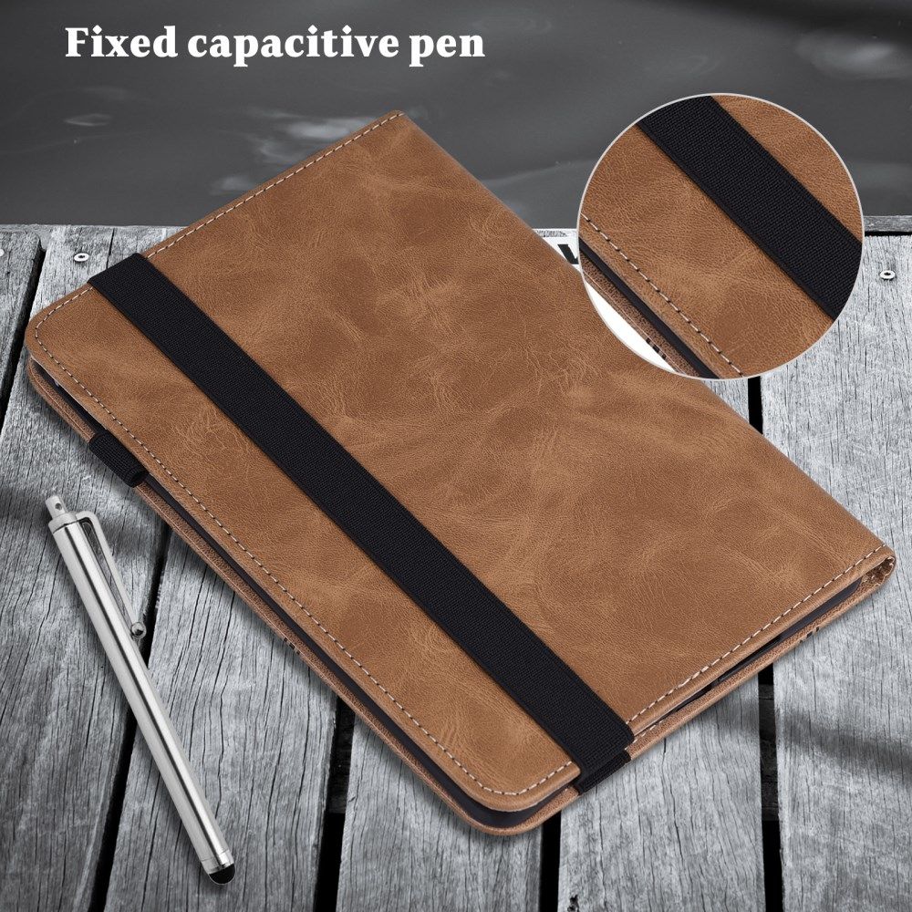 Apple iPad Mini 6 Hoes Tri-Fold Portemonnee Book Case Bruin afbeelding 4