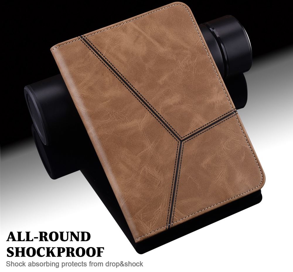 Apple iPad Mini 6 Hoes Tri-Fold Portemonnee Book Case Bruin afbeelding 6