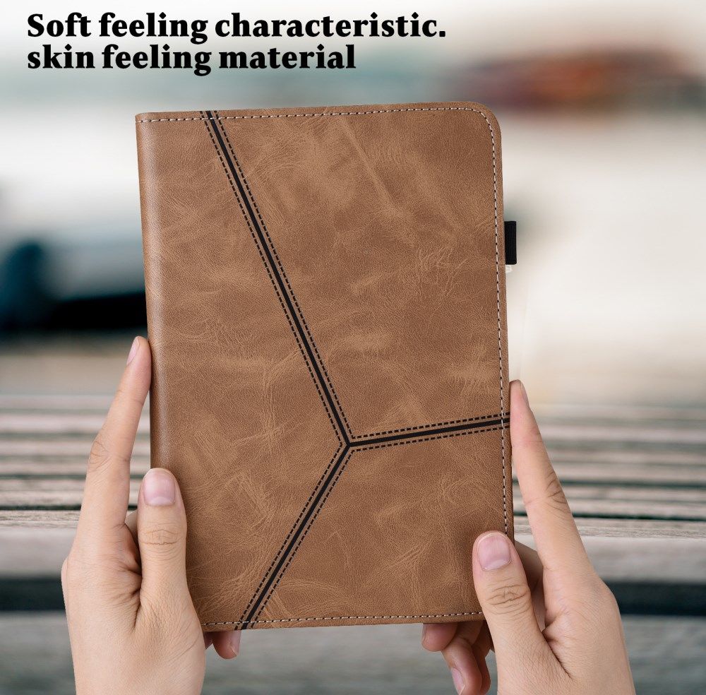 Apple iPad Mini 6 Hoes Tri-Fold Portemonnee Book Case Bruin afbeelding 7