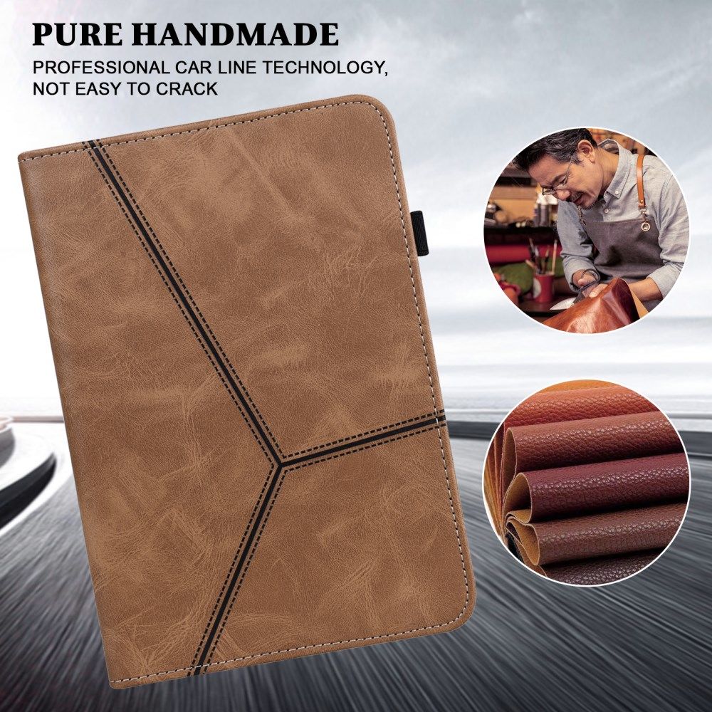 Apple iPad Mini 6 Hoes Tri-Fold Portemonnee Book Case Bruin afbeelding 8