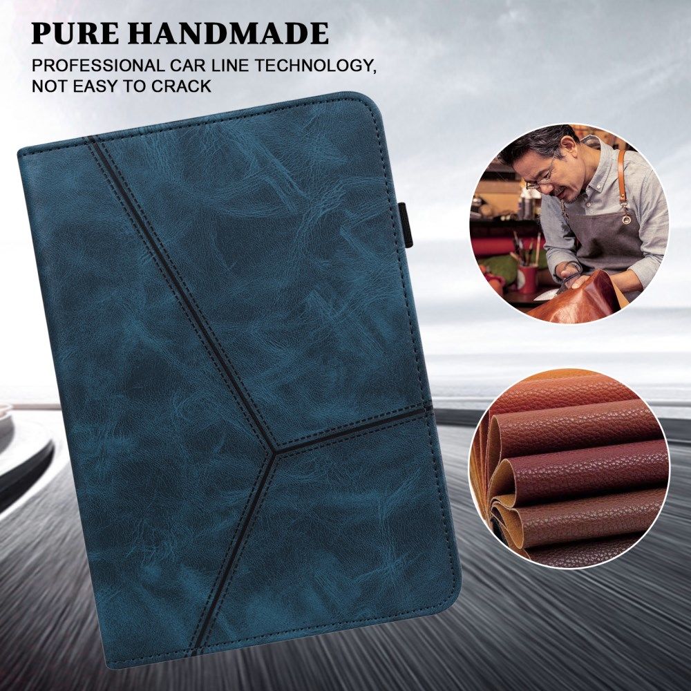 Apple iPad Mini 6 Hoes Tri-Fold Portemonnee Book Case Blauw afbeelding 3