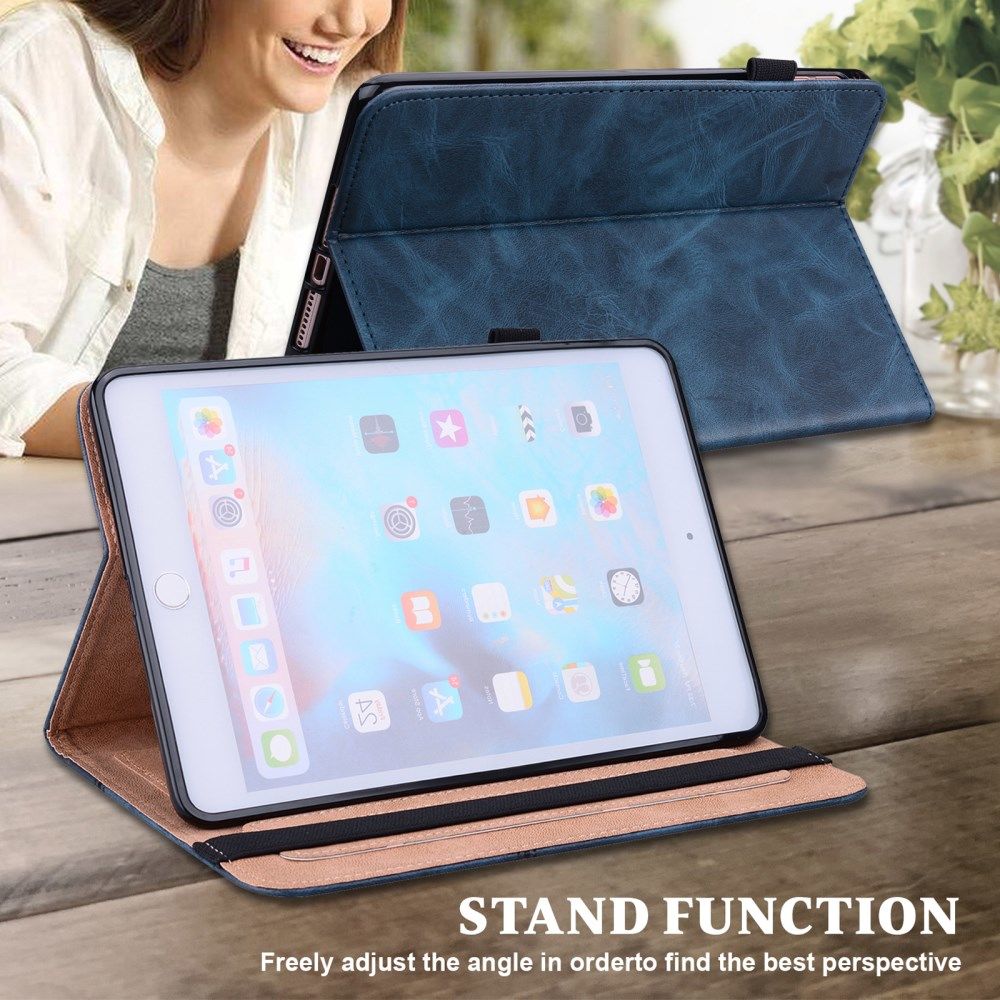 Apple iPad Mini 6 Hoes Tri-Fold Portemonnee Book Case Blauw afbeelding 5