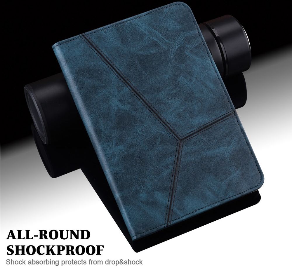 Apple iPad Mini 6 Hoes Tri-Fold Portemonnee Book Case Blauw afbeelding 6