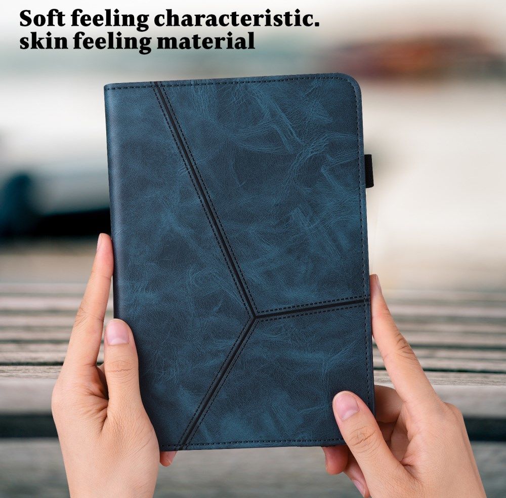 Apple iPad Mini 6 Hoes Tri-Fold Portemonnee Book Case Blauw afbeelding 7