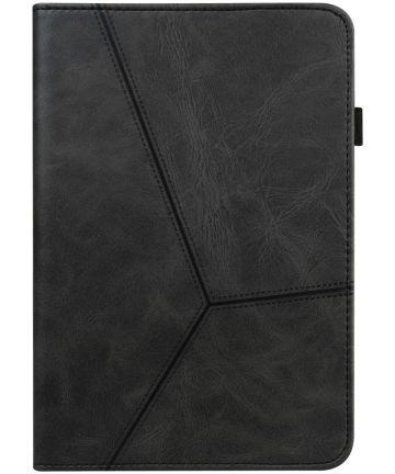 Apple iPad Mini 6 Hoes Tri-Fold Portemonnee Book Case Zwart Hoesjes