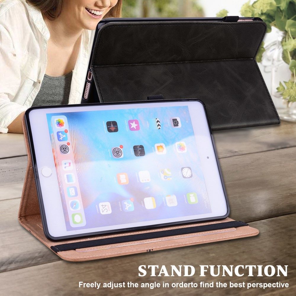 Apple iPad Mini 6 Hoes Tri-Fold Portemonnee Book Case Zwart afbeelding 6