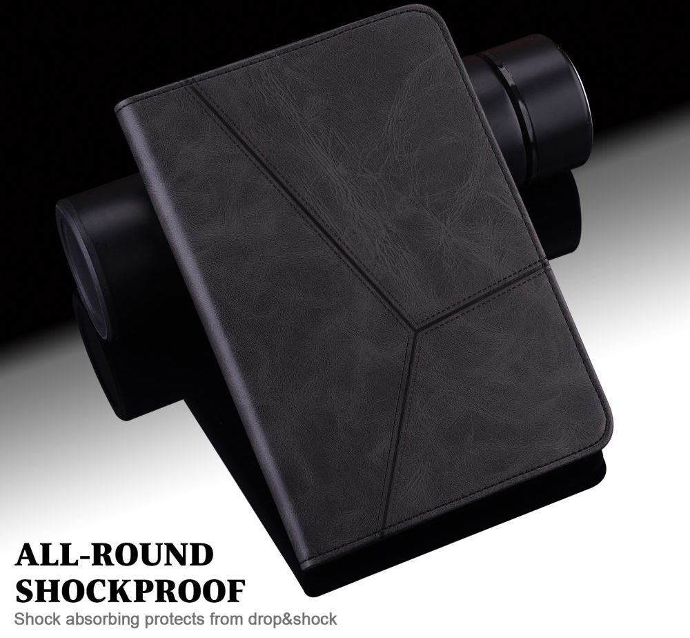Apple iPad Mini 6 Hoes Tri-Fold Portemonnee Book Case Zwart afbeelding 7